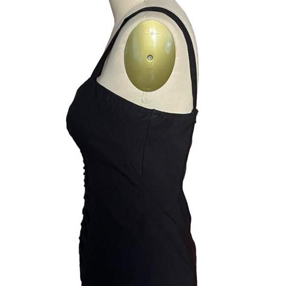 Classic Black Pleated Mini Dress - Picture 4 of 5